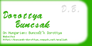 dorottya buncsak business card